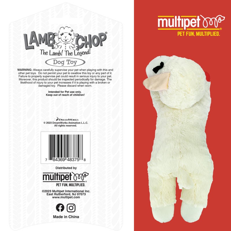 Multipet Lamb Chop Dog Plush Toy - Squeaky Toy for All Dogs - Extra Soft Plush - Stuffed Animal for Cuddling & Playing - Jumbo (24", Cream) - Image 5